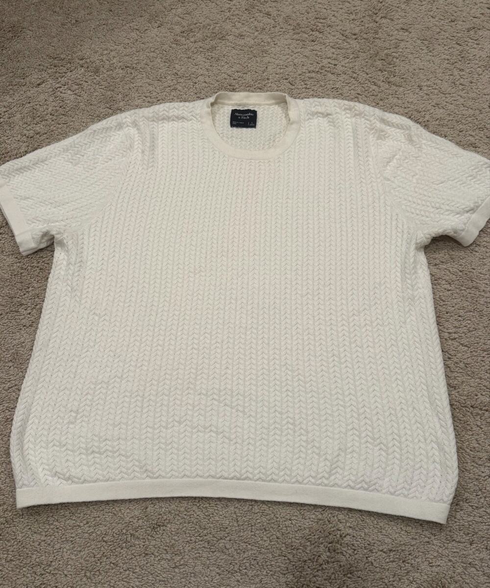 Vintage Abercrombie & Fitch Textured Knit Short-Sleeve T-Shirt Size Large